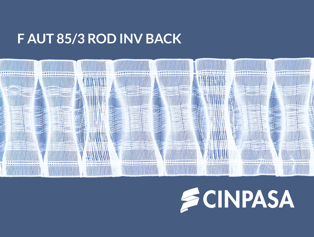  Automatic pencil pleat tape with transparent filament loops for rods 